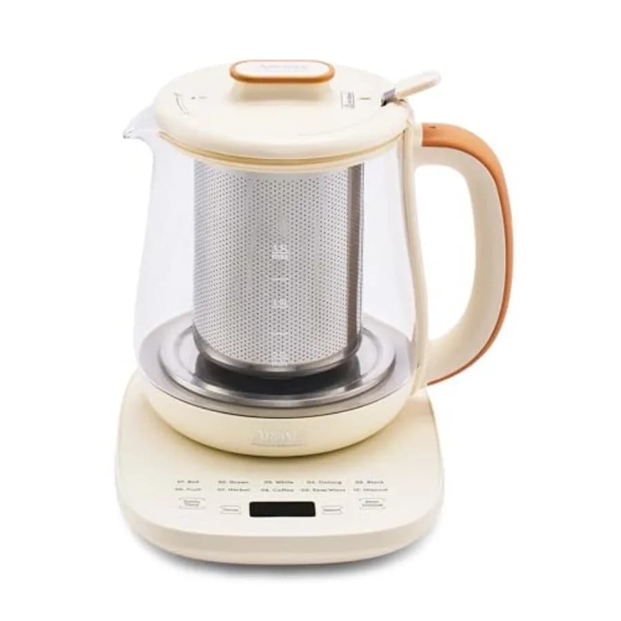 ® Bollitore Elettrico Professionale in Vetro per Infusi con Controllo della Temperatura e 10 Modalità Preimpostate, 6 Tazze, 1,5 Litri
