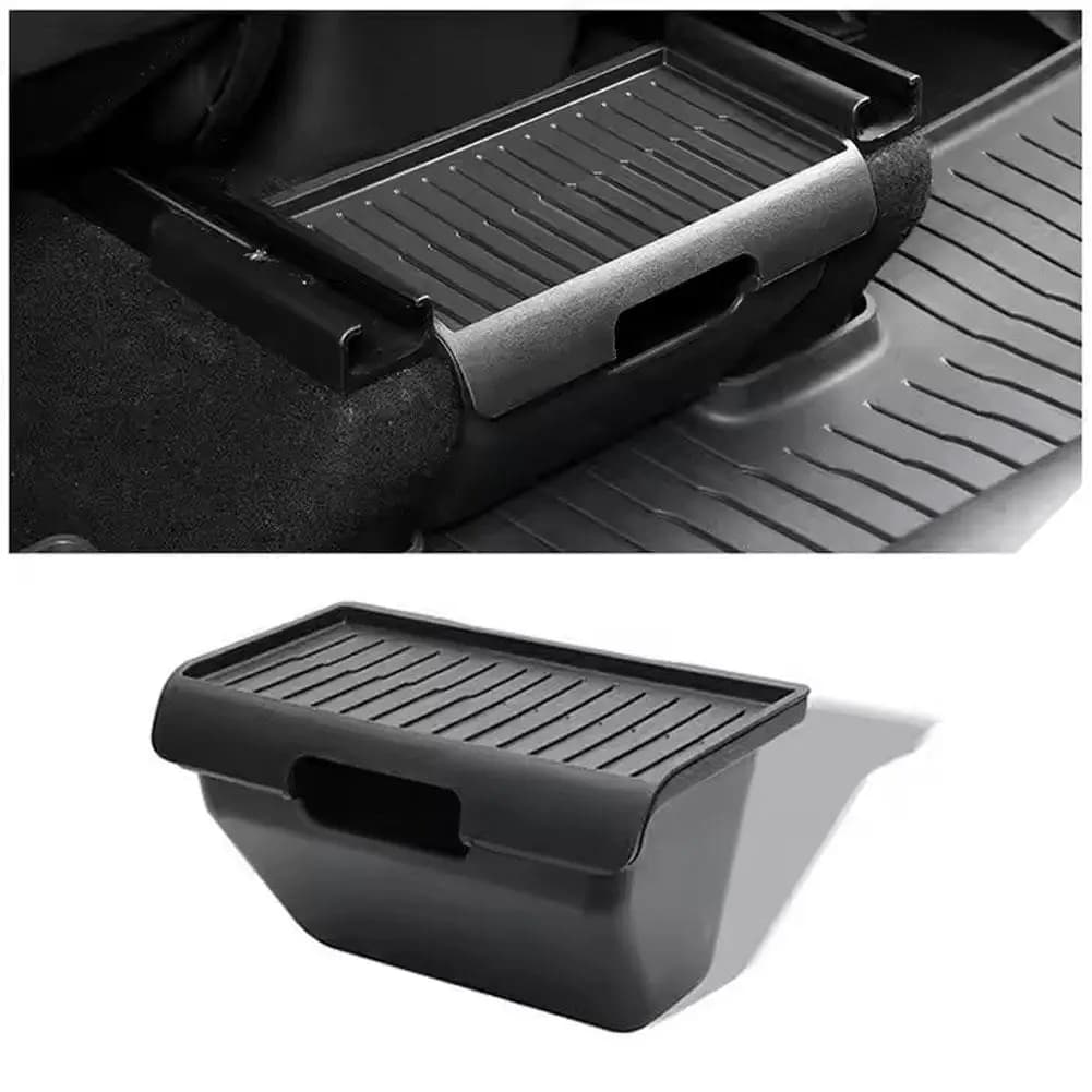 Rear Seat Box for Model Y Juniper 2025+ Organizer Central Console Rear Seat Containers garbage bag under seat