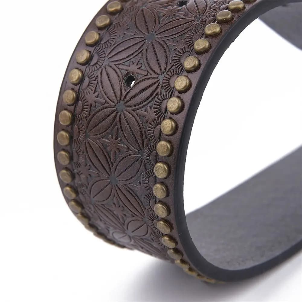 Cintura da uomo in pelle PU stile cowboy western, design di lusso, alla moda, con fibbia a testa di bue, per business e casual