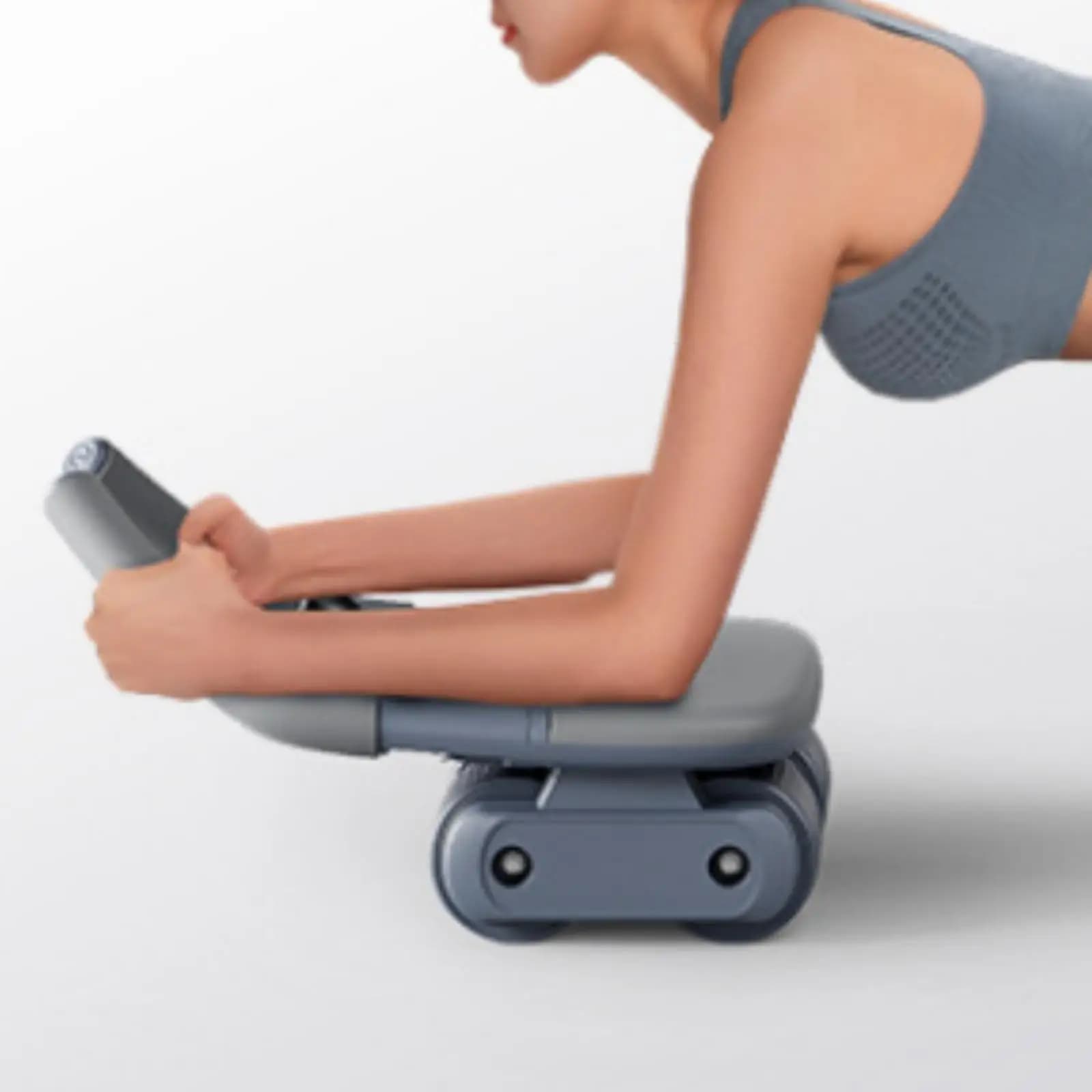 Padded Abdominal Trainer Device with Smart Counter Exercise Equipment for Home Belly and Waist Workout