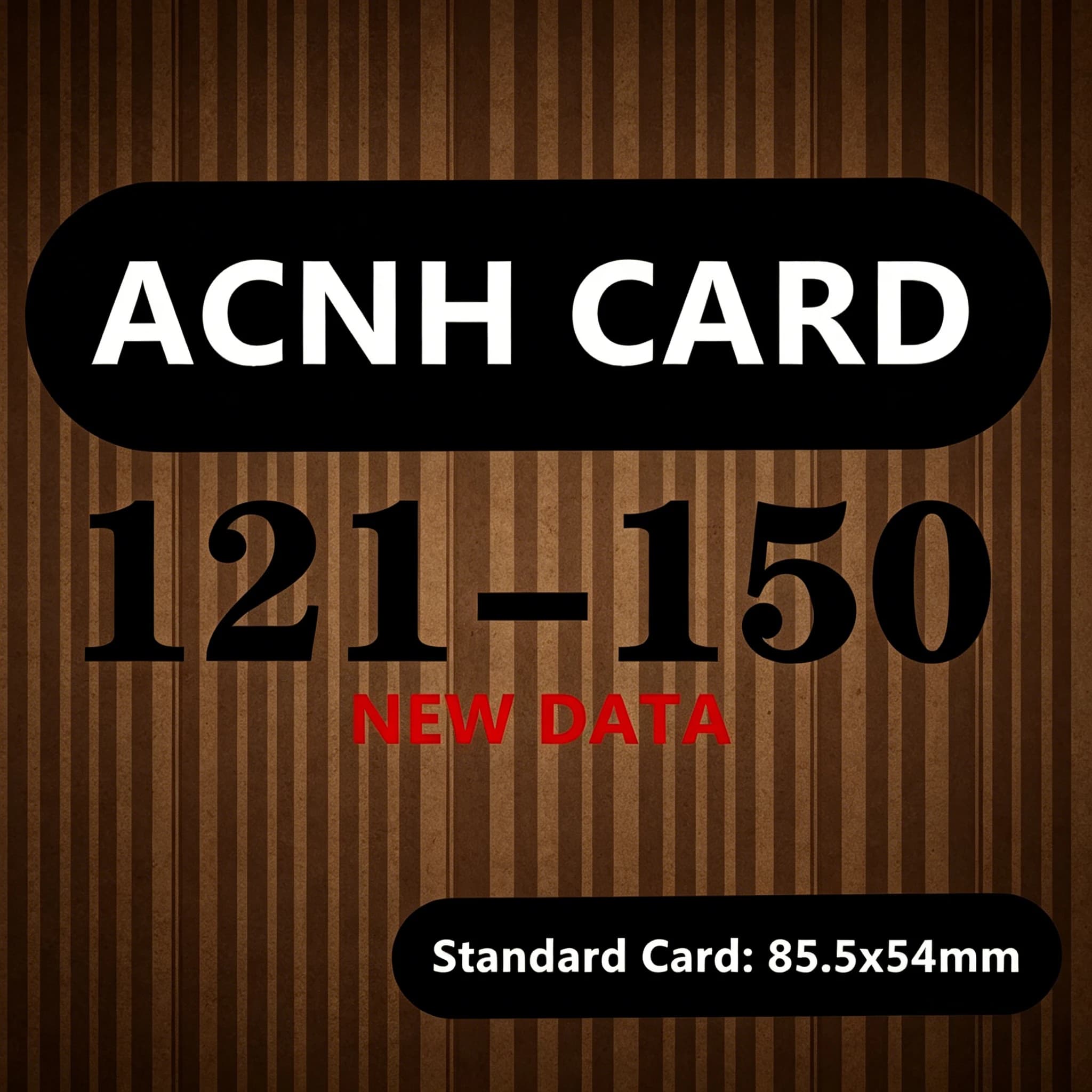 ACNH Card NFC Quick Start Chips 121-150 Elegant Graphic Design Solid Handheld Recreation Cards 85.5x54mm
