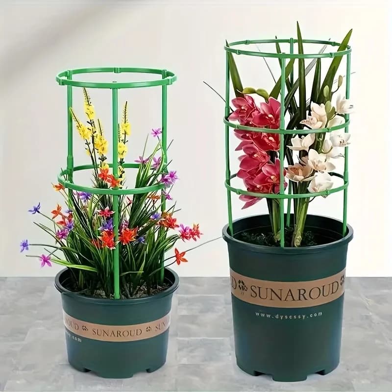 Supporti per piante a 5 livelli - Anelli di supporto resistenti e salvaspazio per piante in vaso da giardino e balcone