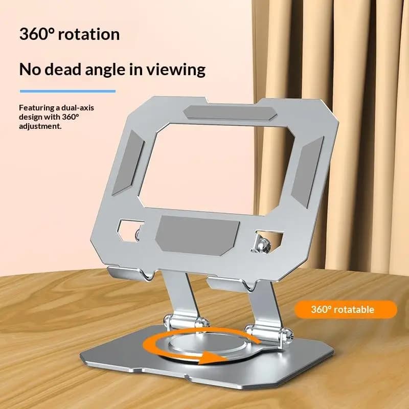 【C】360° Rotatable Tablet Stand Adjustable Foldable Desktop Stand Holder Compatible For 4.7-12 Inch Tablet Phone Laptop Tablet
