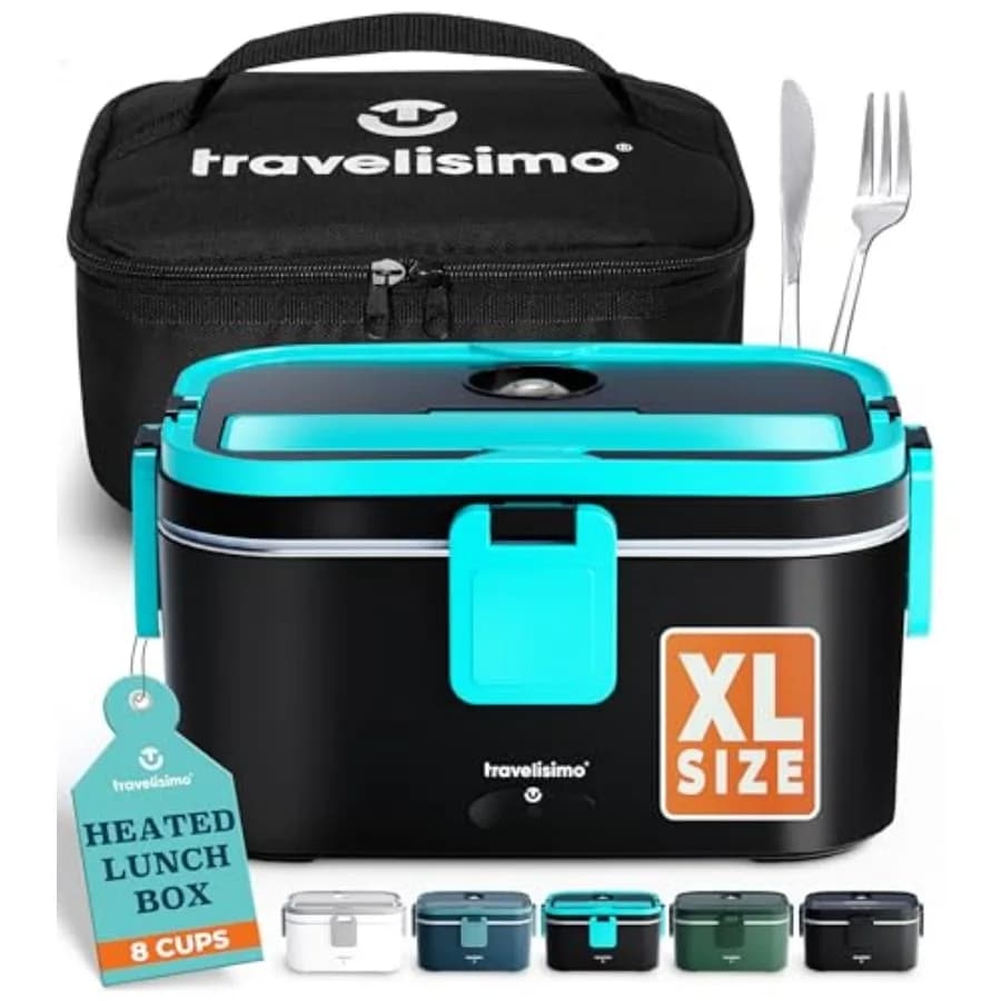 Scaldavivande elettrico extra large per adulti, contiene fino a 8 tazze - Scaldavivande riscaldato da 100W per uomini, 1.8L, portatile, per viaggi