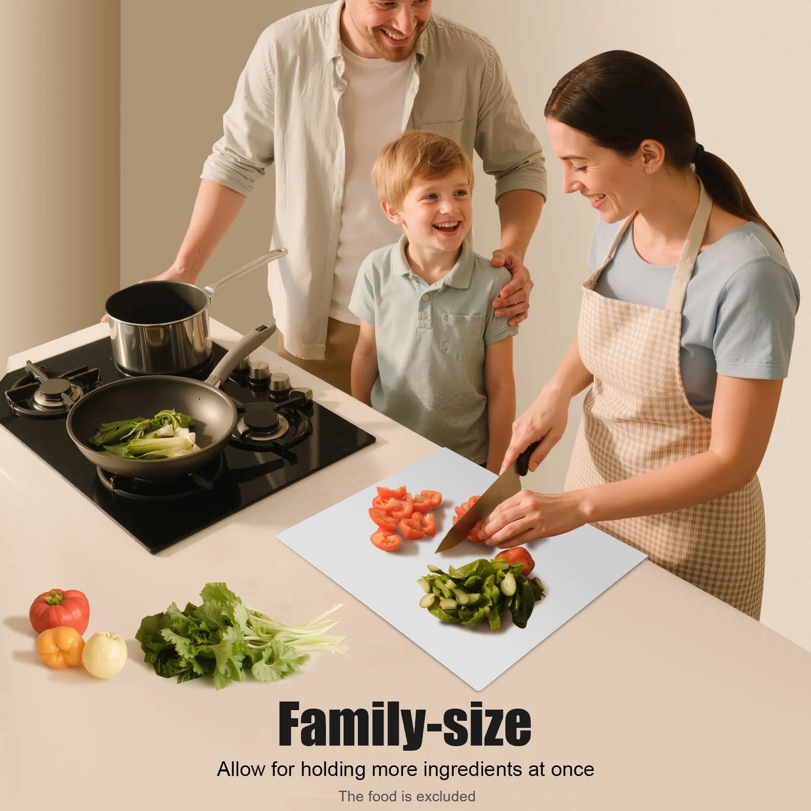 Stainless Steel Cutting Board L-shaped Folded Edge Easy To Clean for Cutting Vegetables and Kneading The Dough
