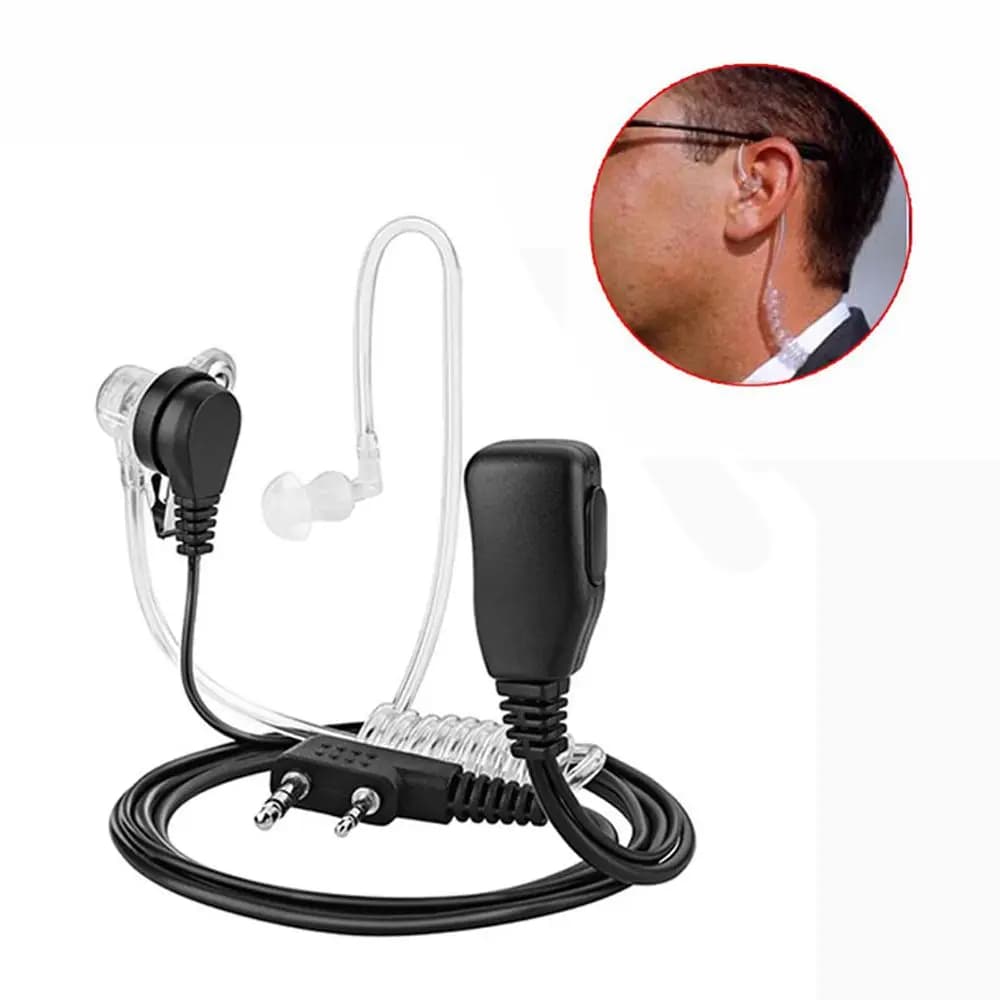 Auricolare con microfono PTT a 2 pin Tubo acustico nascosto Auricolare in-ear per Kenwood TYT Baofeng UV-5R BF-888S Accessori radio CB