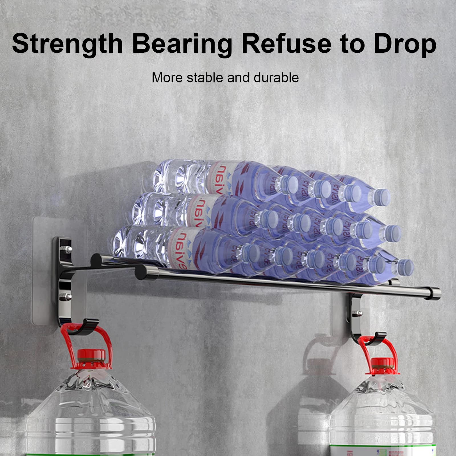 Non-drilling Towel Rack Double Layer Self Adhesive Bathroom Shower Bath Room Toilet Towel Holder Two Bars Hand Towel Holder Rail