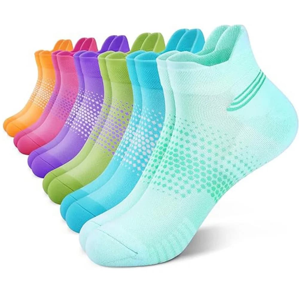 6 paia di calzini da corsa unisex, calzini sportivi traspiranti e ammortizzanti per yoga