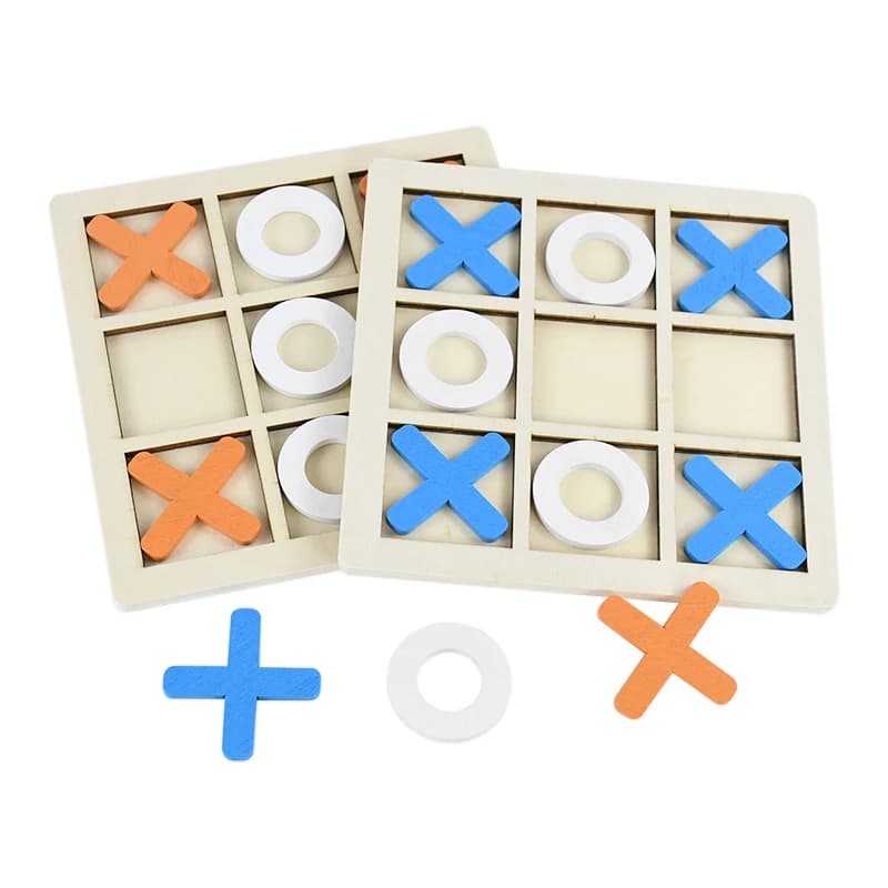 XO Scacchi Puzzle Forme geometriche 3D Giochi da tavolo per bambini Giocattoli educativi in legno per bambini