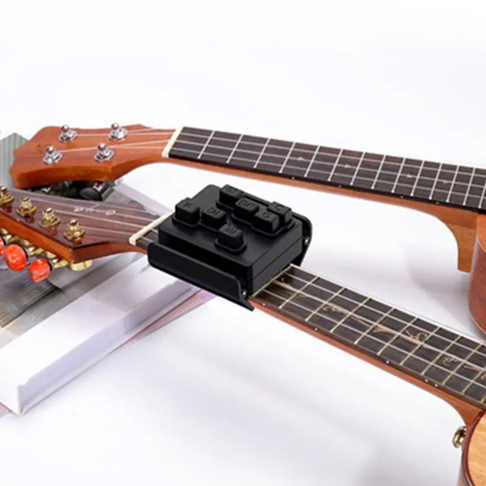 Chord Practice Tool Ukulele Chord Trainer Attachment Guitar Chord Presser Tool Finger Pain Relief Aid Easy Press for Ukulele