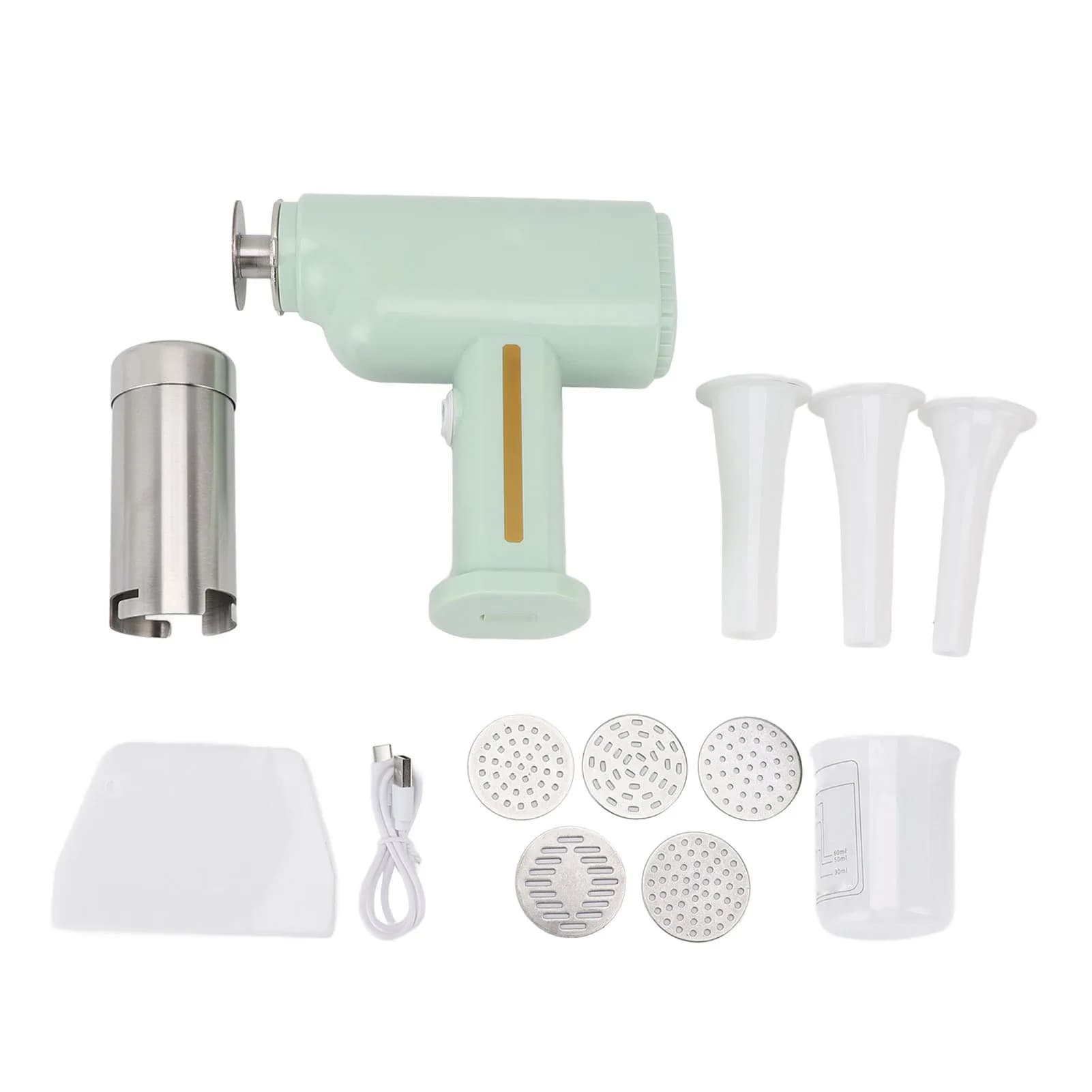 Macchina per pasta elettrica portatile Macchina per pasta senza fili Macchina per noodle Automatica fatta in casa Spaghetti Ramen Salsiccia che fa attacco