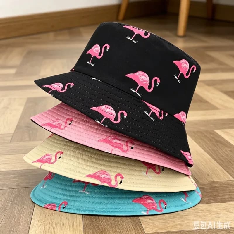 Flamingo Print Panama Women Men Summer Outdoor Sunscreen Bucket Hats Reversible Bob Hat Fishing Fisherman Gorras Sun Production