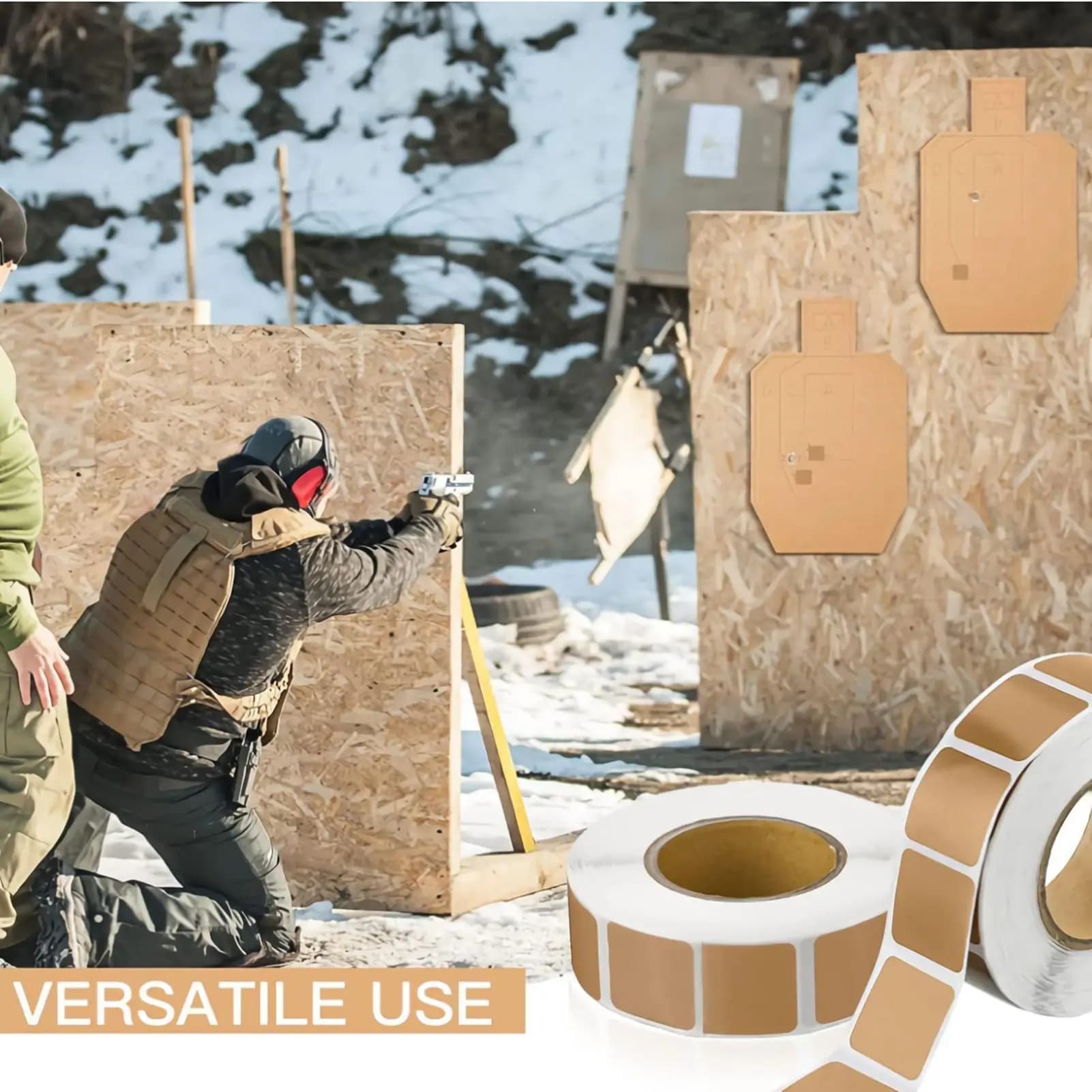 3 rotoli/3000 pezzi Pasters bersaglio autoadesivi 22MM adesivi quadrati per riparazione tiro per pistola Ra89nge, tiro con l'arco e allenamento
