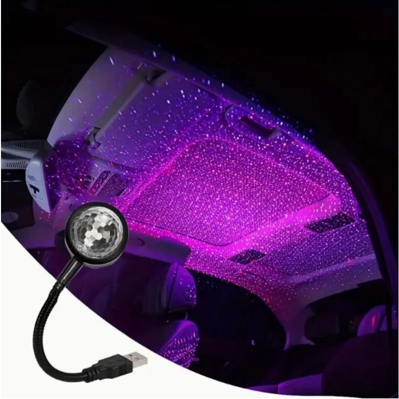 1pc USB per auto Led Cielo stellato Top Atmosfera Luce Cielo stellato Luci colorate magiche Lampada di controllo acustico per feste Regalo non abbagliante CN