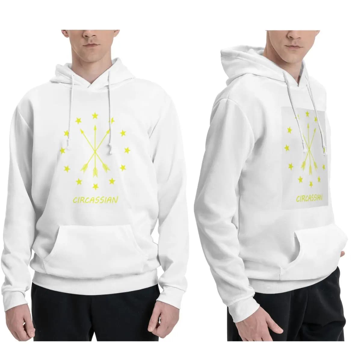 12 Stelle Around 3 Frecce Bandiera Adygea Felpe con cappuccio da donna da uomo Casual Pullover Felpe Moda Abbigliamento a maniche lunghe Autunno Inverno