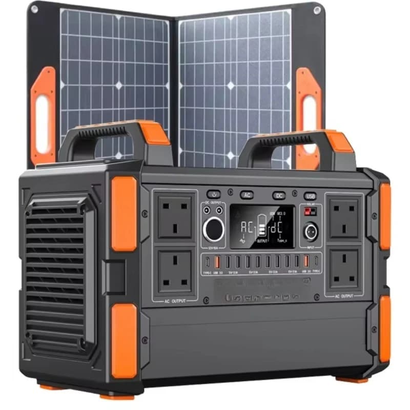 Centrale solare portatile da 200 W 1200 W con pannello solare CA con batteria agli ioni di litio con controller MPPT