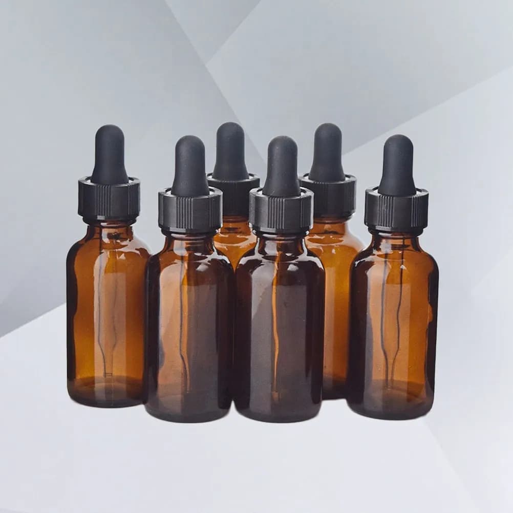 Confezione da 3 Bottiglie in Vetro Ambrato Ricaricabili da 30Ml con Contagocce, Flaconi Vuoti per Oli Essenziali, per Miscelazioni Fai-da-Te, Aromaterapia, Regali da Viaggio
