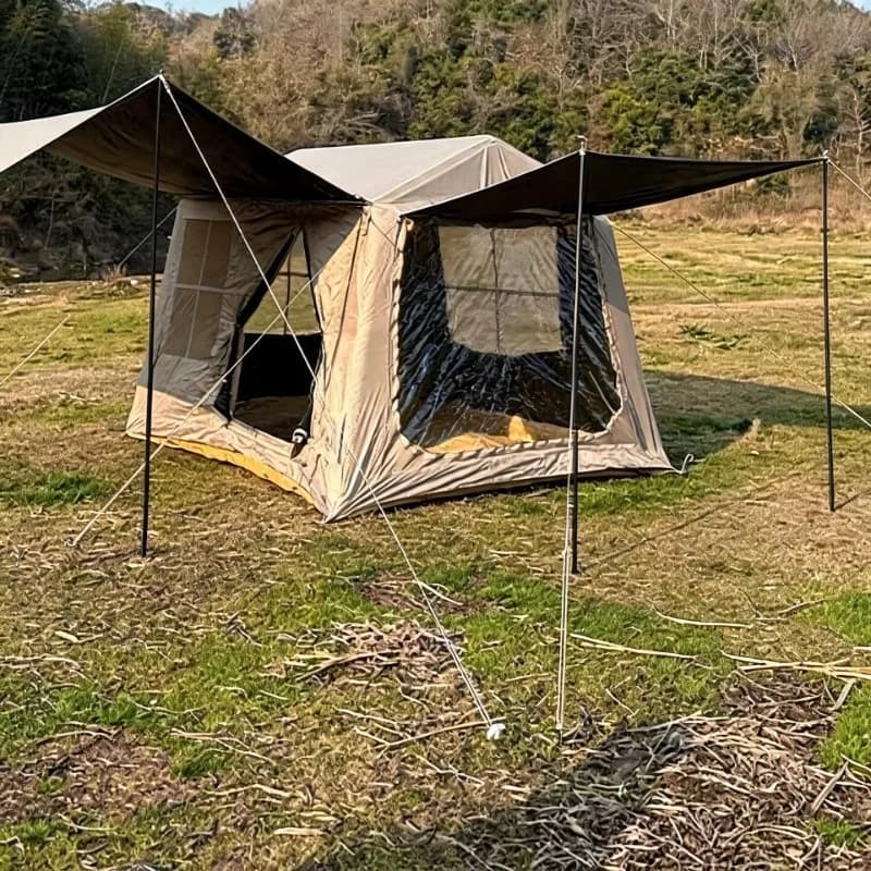 Automatic Inflatable Camping Tent Stormproof Overnight Outdoor Tent Thickened Sunproof Canopy Tents Travel Hiking Camping Set