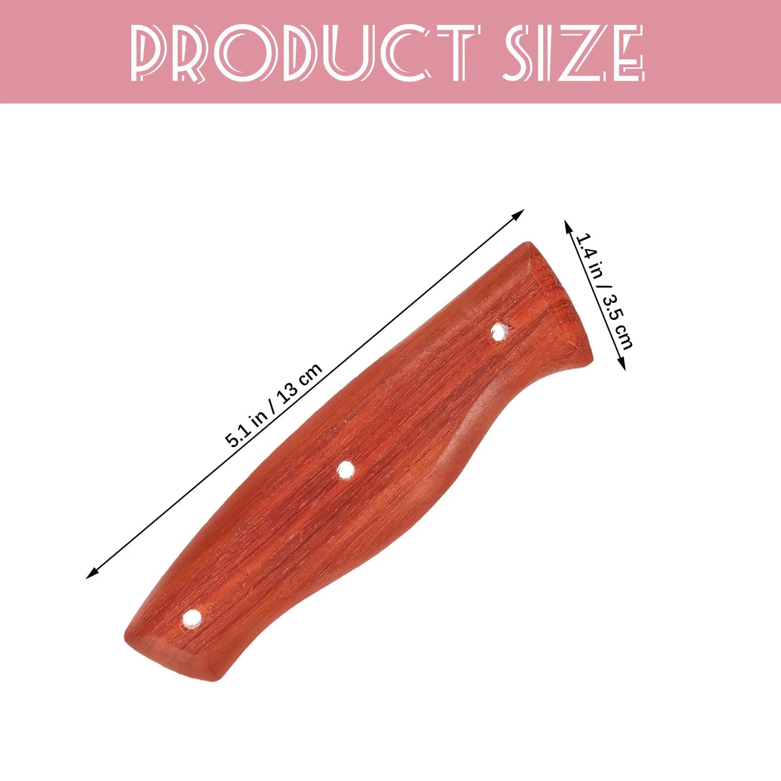 Manico in Legno Stile Giapponese per Coltelli da Cucina, Ricambio per Riparazione e Fai-da-Te, Accessori per la Realizzazione di Coltelli, Manico in Legno per Coltello da Macellaio