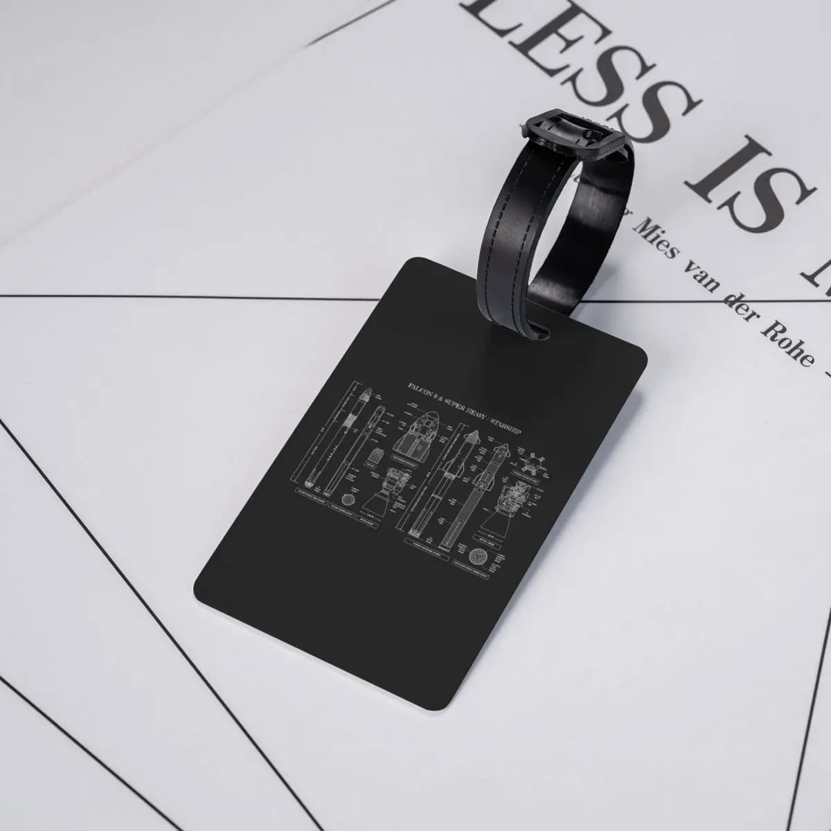 Etichette per Bagagli SPACEX Falcon 9 e Super Heavy Starship, Accessori per Valigie, Etichette per Bagagli da Viaggio, Porta Etichette con Indirizzo