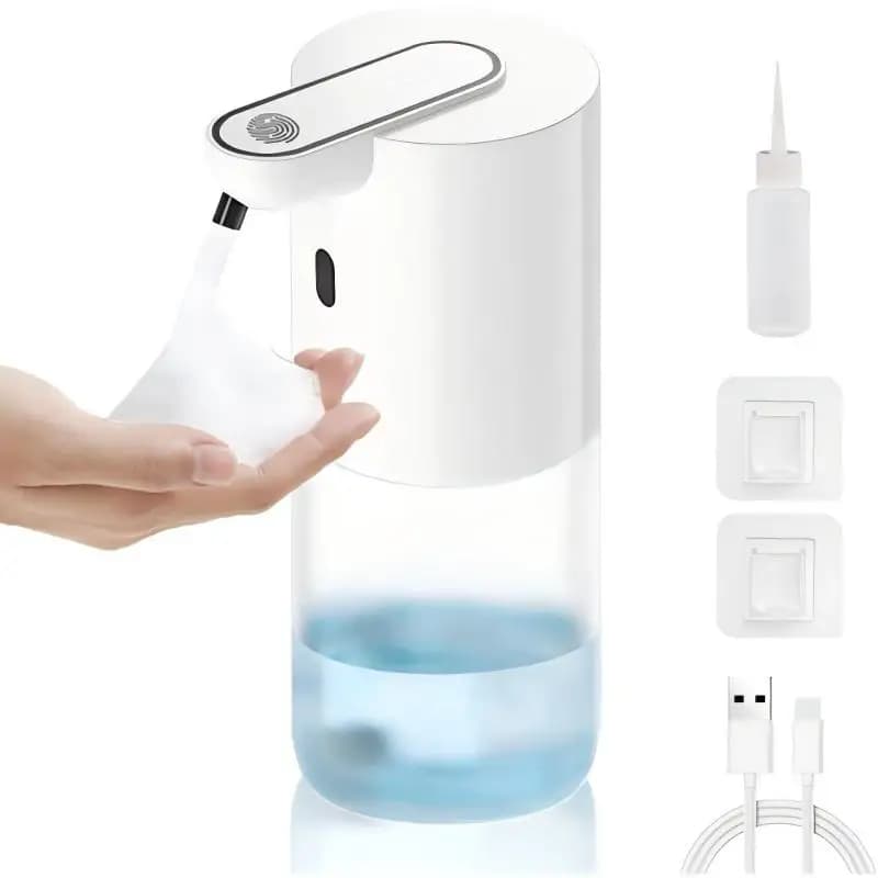 Dispenser di sapone con sensore automatico a infrarossi intelligente in schiuma/liquido/spray regolabile a 4 livelli da tavolo o touchless da 400 ml