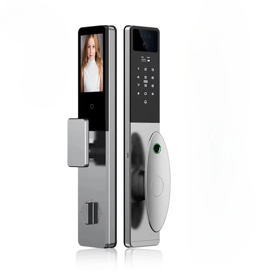 Serratura digitale elettronica automatica Ai Cerradura Inteligente Tuya App Wifi Impronta digitale Riconoscimento facciale 3D Serratura intelligente