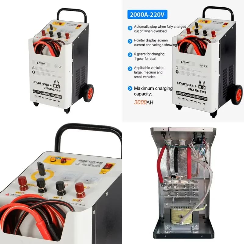 2000A Car Jump Starter 12V 24V Battery Booster Charger For Truck Vehicle Heavy Duty Fast Shipping