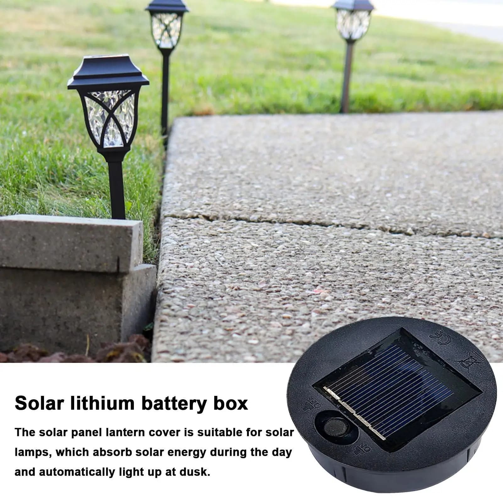 7CM/10CM Solar Light Replacement Top 1.2V Waterproof LED Solar Panel Lantern Lid Light Solar Lantern Top Outdoor Decor Garden