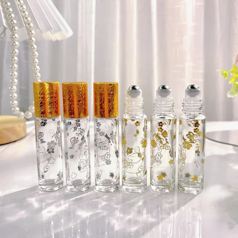 20 flaconi roll-on in vetro trasparente da 10 ml con sfera roll-on per olio attar/olio essenziale/profumo