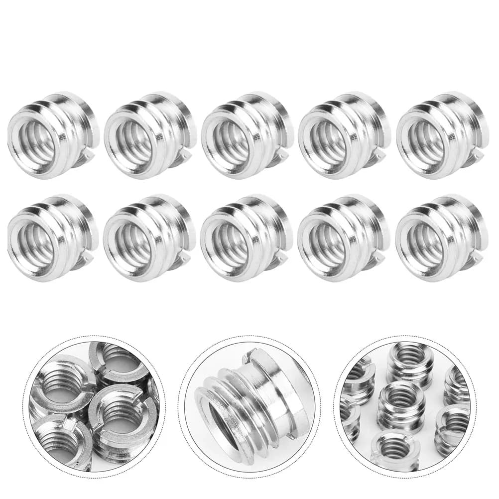 20Pcs Aluminum Alloy Mic Stand Adapter Screw Thread Adapter Resistant Crack for Camera Microphone Recorder Tripod Accessories