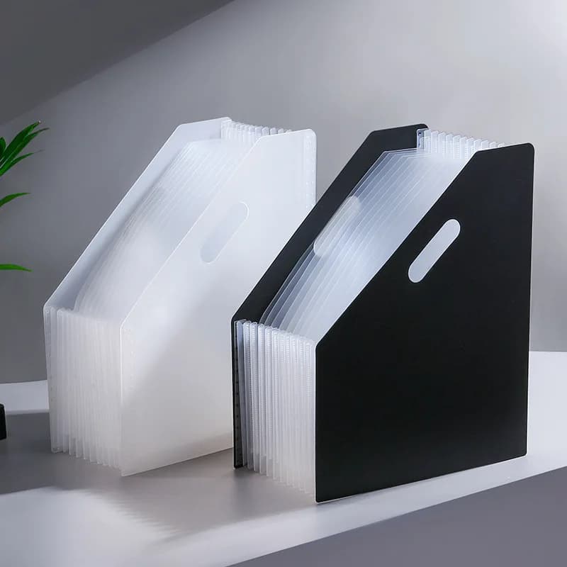 A4 Generic Accordion File Folder 13 Pockets Standing Expandable Handheld Multi Layer Desktop Document Organizer For Office Use