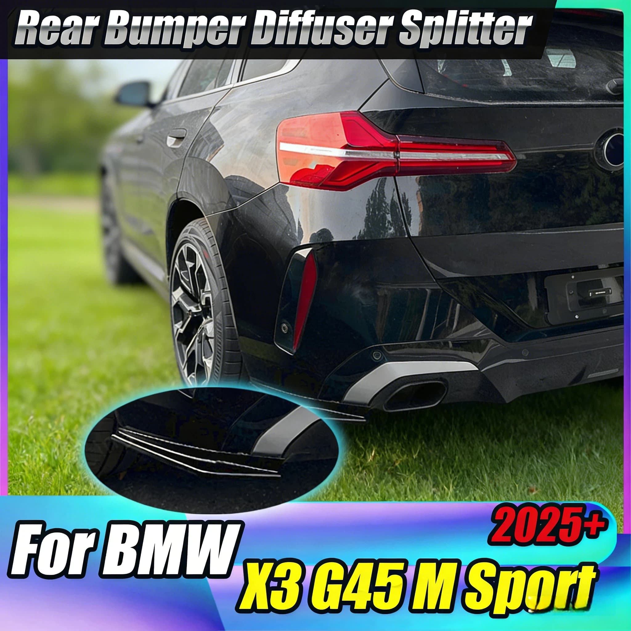 BMW X3 G45 M Sport 2025+, Anti-scratch protection, Spoiler, Diffuser