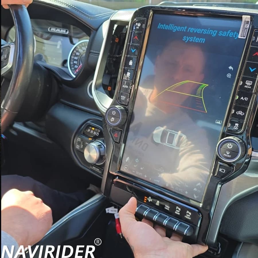 Per Dodge Ram 2019 - 2023 Navigazione stereo Lettore video multimediale Android Grande schermo Qled 4G Testa Uint Auto Radio Wireless Carplay