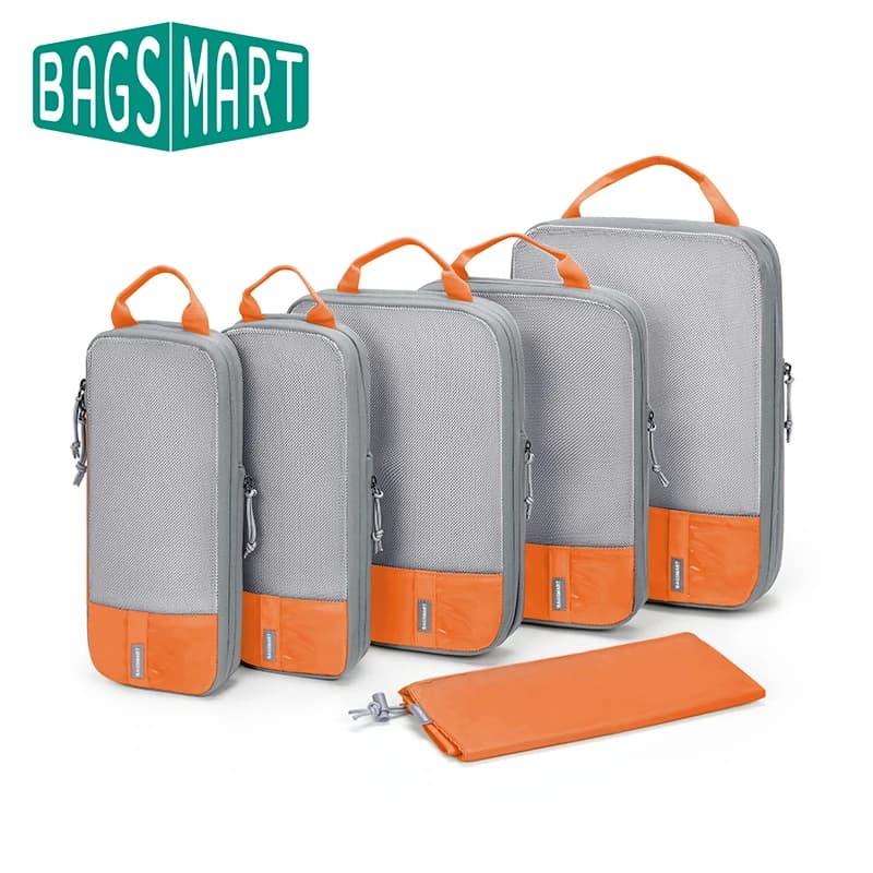 BAGSMART Compression Packing Cubes for Travel - 6/4/2 Set borse per Organizer per bagagli leggere e durevoli elementi essenziali per il viaggio