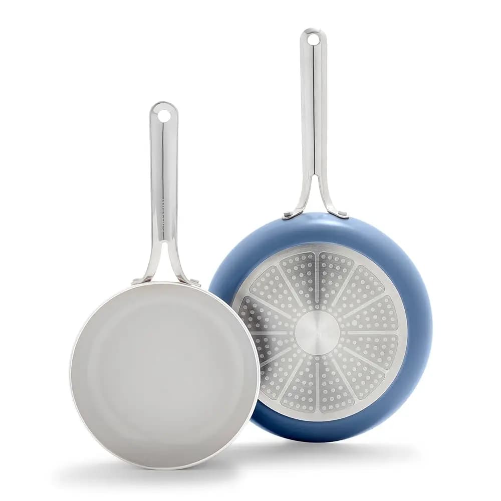 Set di padelle da 8 e 10 pollici Nova, 2 pezzi, Oprah's Favorite Things 2024, adatte per induzione, senza PFAS, in ceramica atossica.