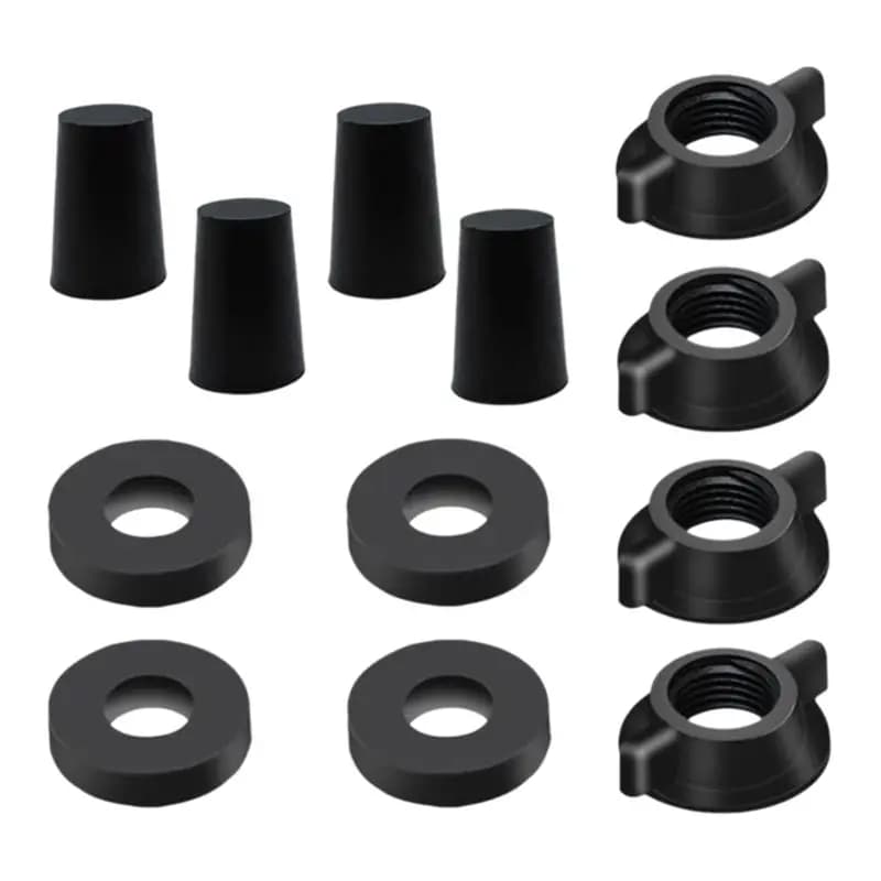 Kit di ricambio per sistema di filtraggio dell'acqua Berkey - 4 dadi a farfalla, 4 rondelle e 4 tappi in silicone a O-ring - AT36