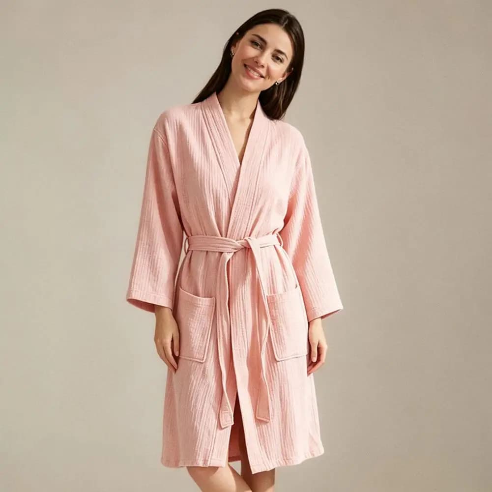 Fluffy Soft Fleece Bathrobe,Durable Warm Cozy Quick Dry Unisex Robe, Loose Fit Comfortable Unisex Bathrobe for Hotel
