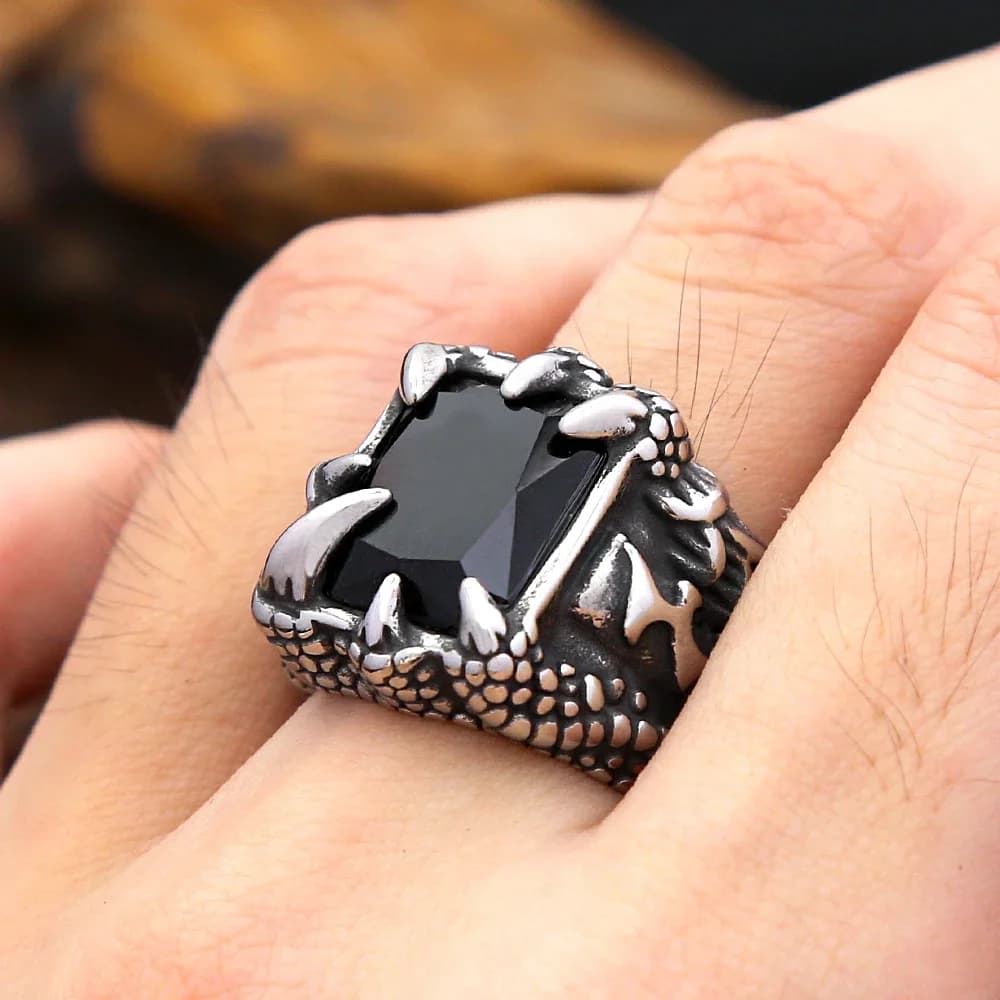 Anello Gotico Vintage a Forma di Artiglio di Drago in Acciaio Inossidabile, Anello Punk Hip Hop per Uomo e Donna, Gioiello Amuleto Unico, Regalo, Dropshipping