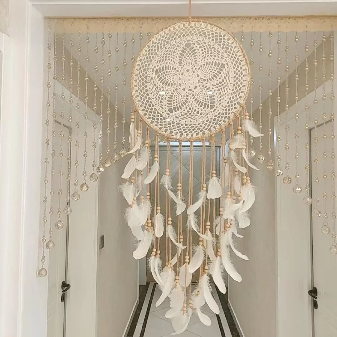 Nordic Dream Catcher Tapestry Feather Woven Hanging Decorations Bedroom Wall Airborne Ornaments Creative Gifts Festive Supplies