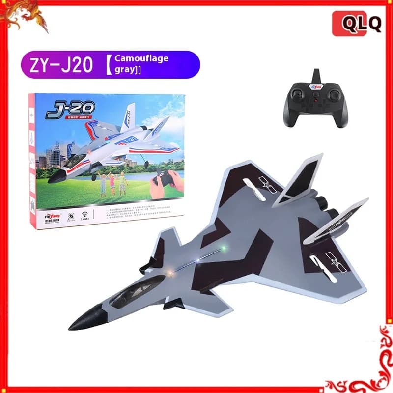 Nuovo Zy-J20 Rc Aereo Aereo di Controllo Remoto J-20 Aliante Modello di Caccia Ad Ala Fissa Fai Da Te Schiuma Modello di Aereo Giocattolo Per Bambini Regalo