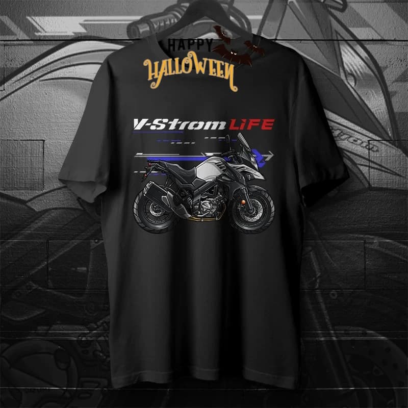 Classico giapponese 2017-2024 Modelli V-Strom 650 T-shirt da moto Nuovo 100% cotone O-Collo Manica corta Estate Casual T-shirt da uomo