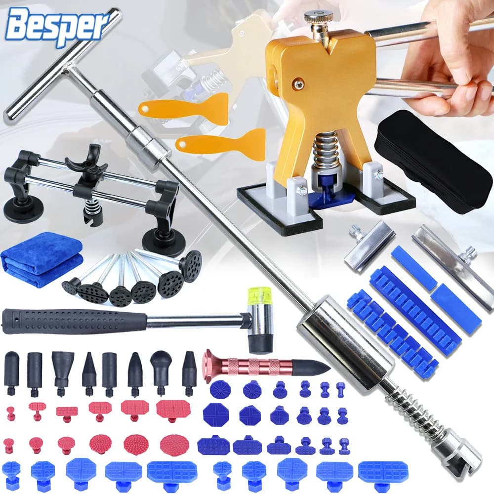Set di 71/54/18 Pezzi per Riparazione Ammaccature Auto, Estrattore in Plastica per Lamiera Senza Vernice, Kit Rimozione Ammaccature da Grandine