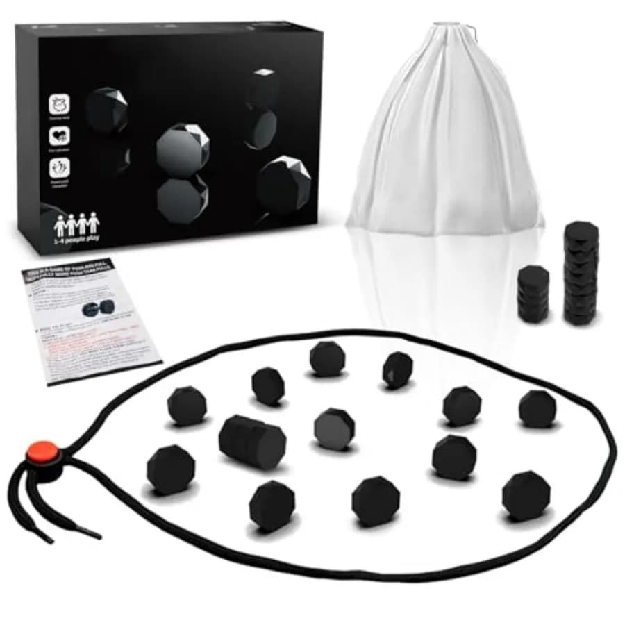 Chess Game with 20 Stones, Plastic Chess Games Set for Teenagers Adults, Party Easter Gifts Travel Games, Fun Tabletop Multipla