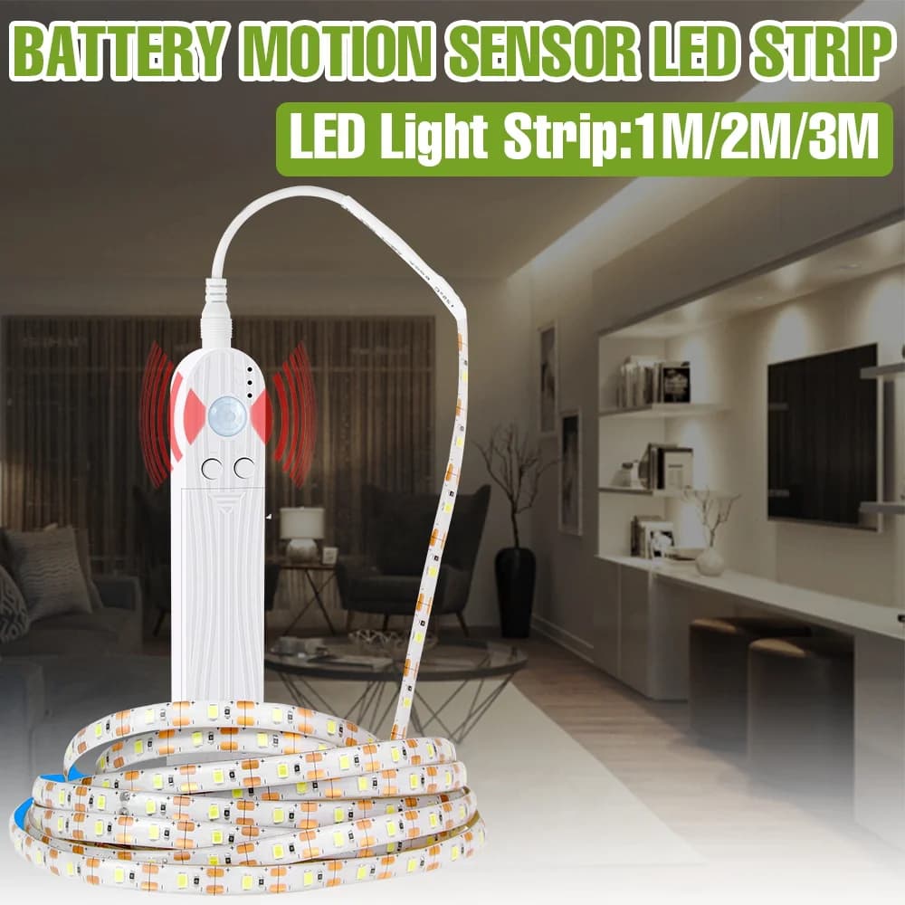 LED Lights Strip PIR Motion Sensor Indoor Atmosphere Lamps 5V Flexible Tape Lamp TV Background Wall Bedside Decoration Lighting