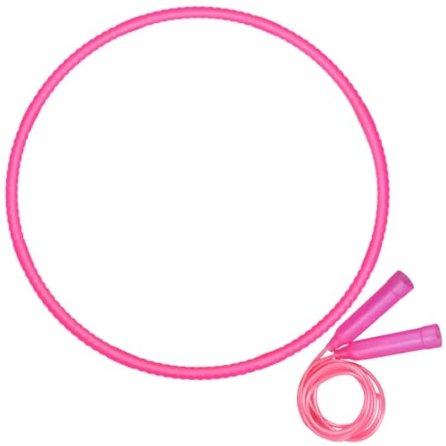 Set di 2 Pezzi: Cerchio per Ginnastica Staccabile e Corda per Saltare, Include Corda da 2,2 m e Cerchio Regolabile da 58 cm per Esercizi di Fitness