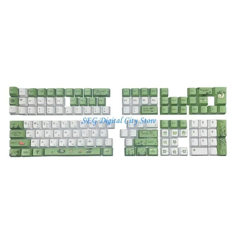U75B Frogs Themed Korean Keycap Set for 75 98 104 108 Mechanical Keyboards XDA OEM