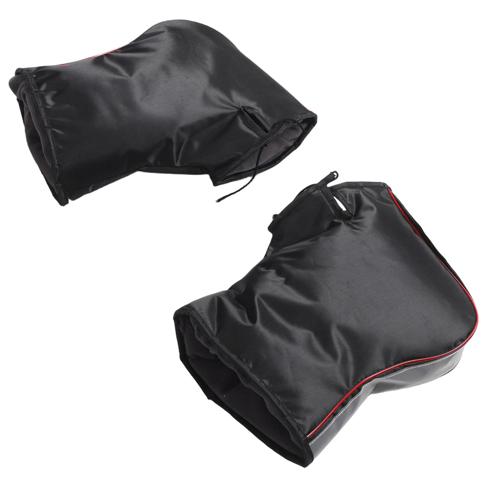 1Pair Sturdy Nylon Winter Handlebar Gloves with Anti-Slip Grip Reflective Strips for Motorbike Mountain Cycling Snowmobile