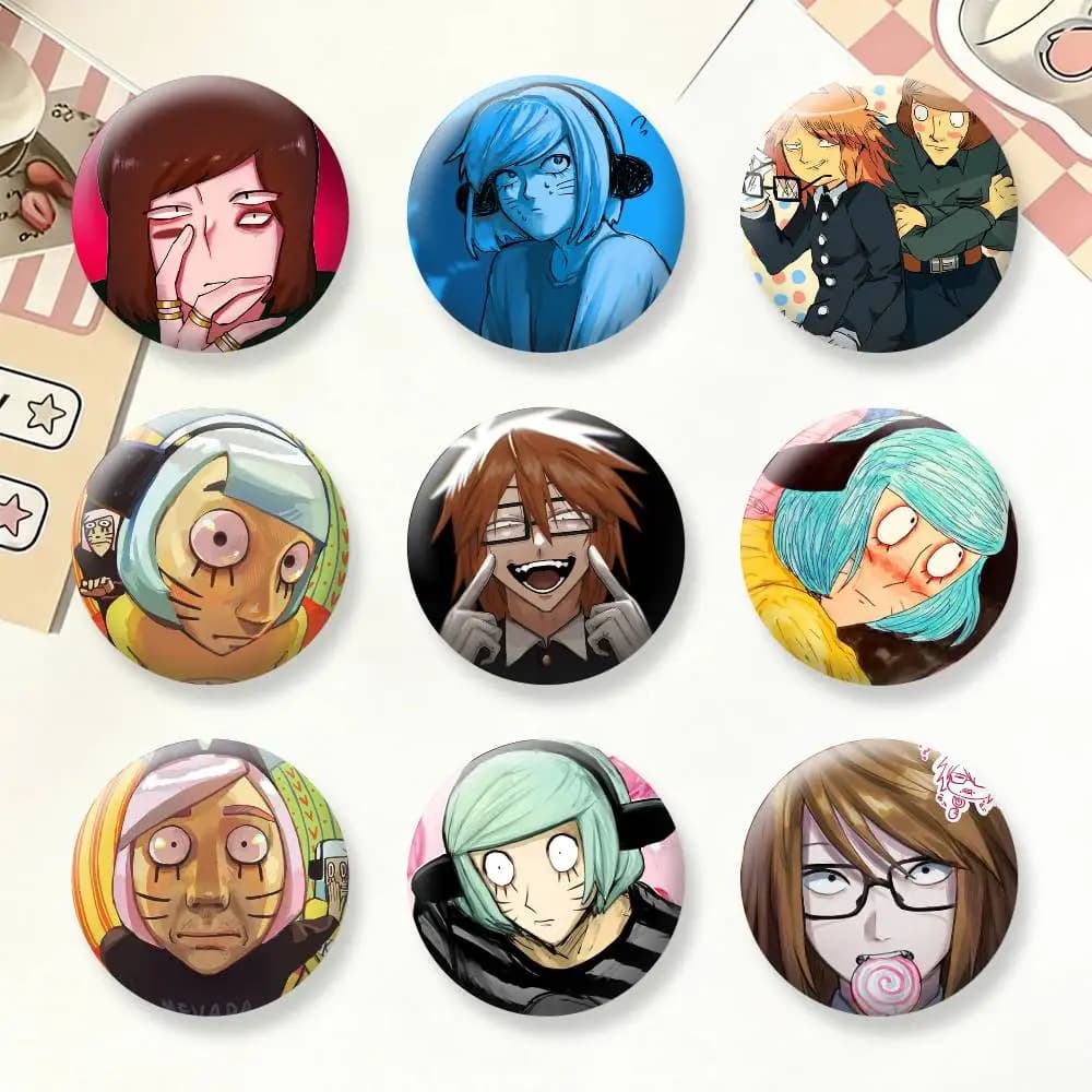 Spille e Distintivi Cartoon R-Rnfren Randal Luther Nyon, Accessori per Zaini e Cappelli, Regalo per Amici