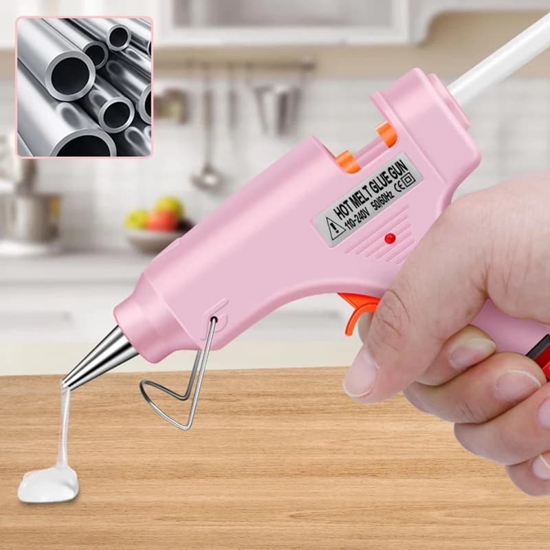 YLONGDAO 50/70W Pistola per colla a caldo con stick di colla da 7 mm Mini pistole industriali Temperatura di calore Strumento di riparazione termoelettrica