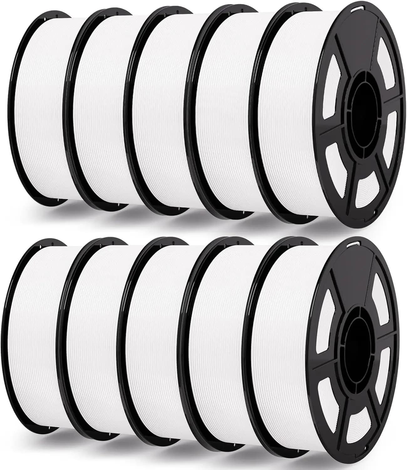 PETG Filament 1.75mm Bundle 10KG White, 3D Printer Filament 30-300mm/s, Dimensional Accuracy +/- 0.02mm